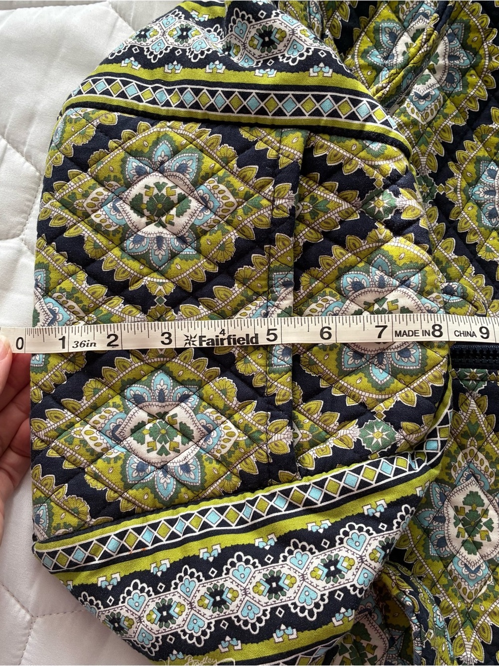 Vera Bradley Cambridge Quilted Small duffel overnight bag - Olive Green - Picture 7 of 7